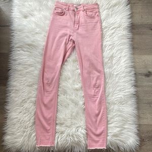 Zara Pink High Waisted Skinny Jeans